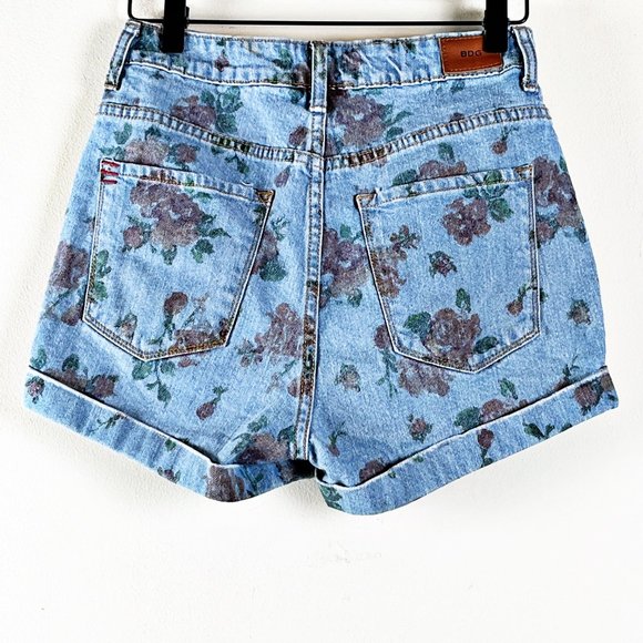 Urban Outfitters Super High Rise Foxy Floral Jean Shorts - Picture 2 of 7